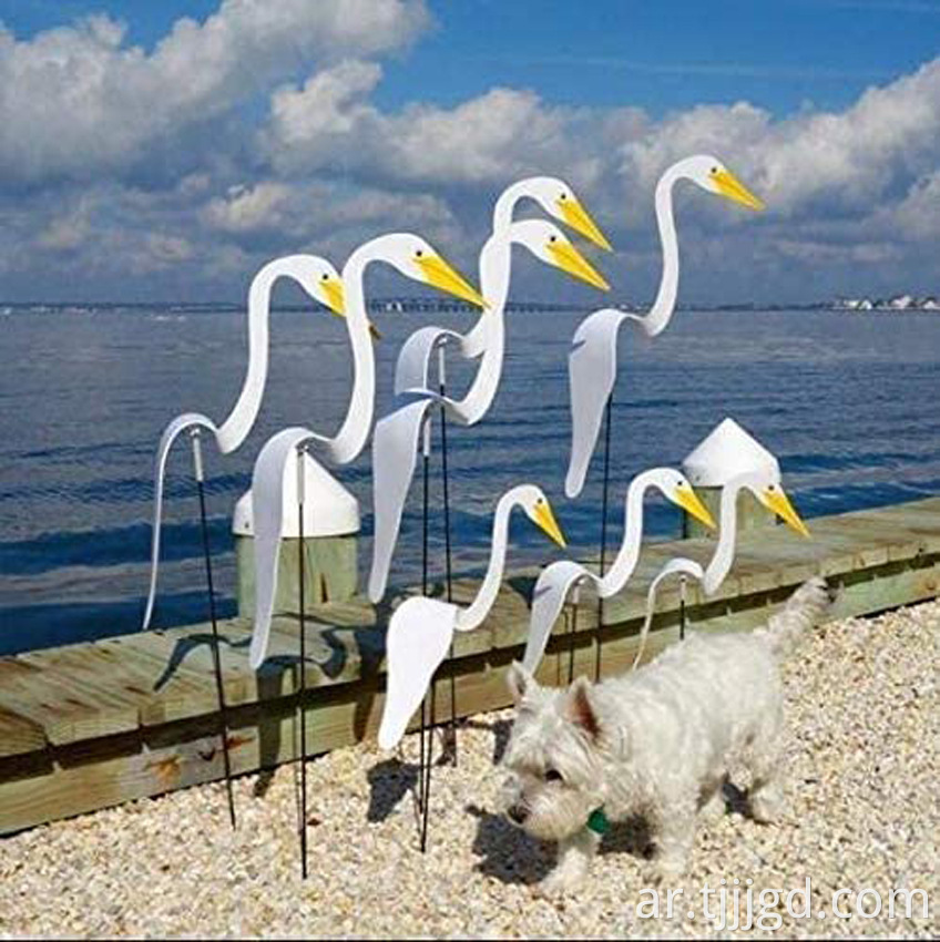 Outdoor Sculpture Of Flamingos
